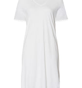 Anouk V-Neck Cotton Nightgown | Off White 74808-102